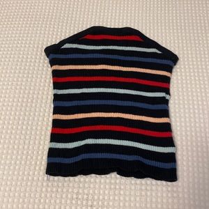 Striped strapless American Eagle ribbed sweater top size small